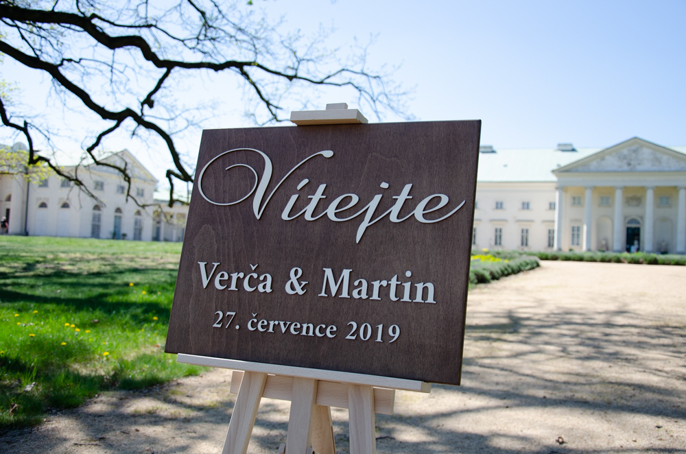 Svatební WELCOME cedule VERČA