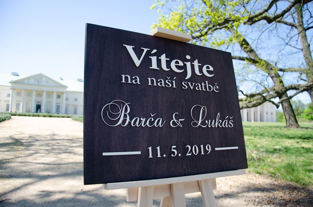 Svatební WELCOME cedule VERČA